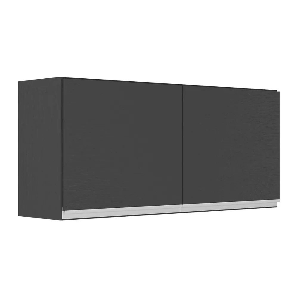 imagem de Armário Aéreo Cozinha preto 120 cm 2 Portas Veneza Multimóveis - MP3682.898